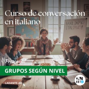 Curso presencial de Conversación en Italiano - Matrícula de inscripción